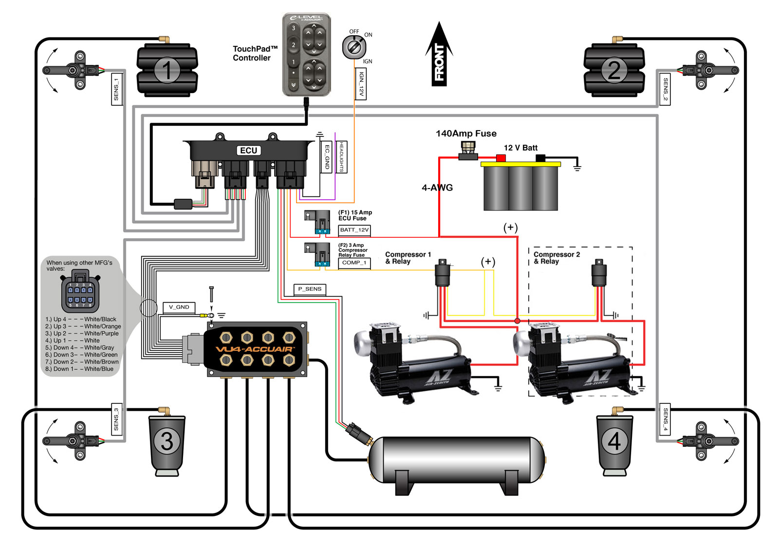 Airbag Suspension Switch Wiring Schematics